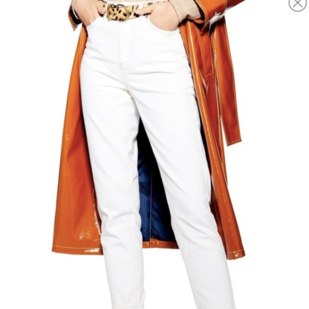Topshop "Mom" jeans white high waist skinny